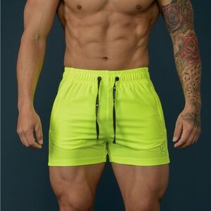 YoungLA Men’s 101 Bodybuilding Short Shorts All Neon XXL